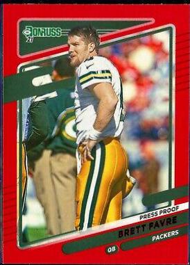 Brett Favre [No Helmet Press Proof Green] #156