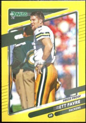 Brett Favre [No Helmet Press Proof Yellow] #156