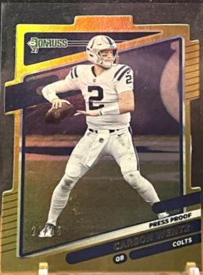 Carson Wentz [Press Proof Gold Die Cut] #147