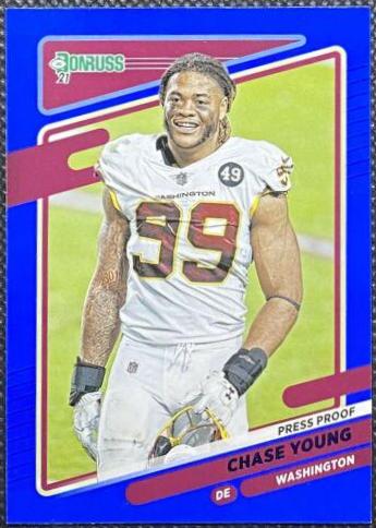 Chase Young [No Helmet Press Proof Blue] #9