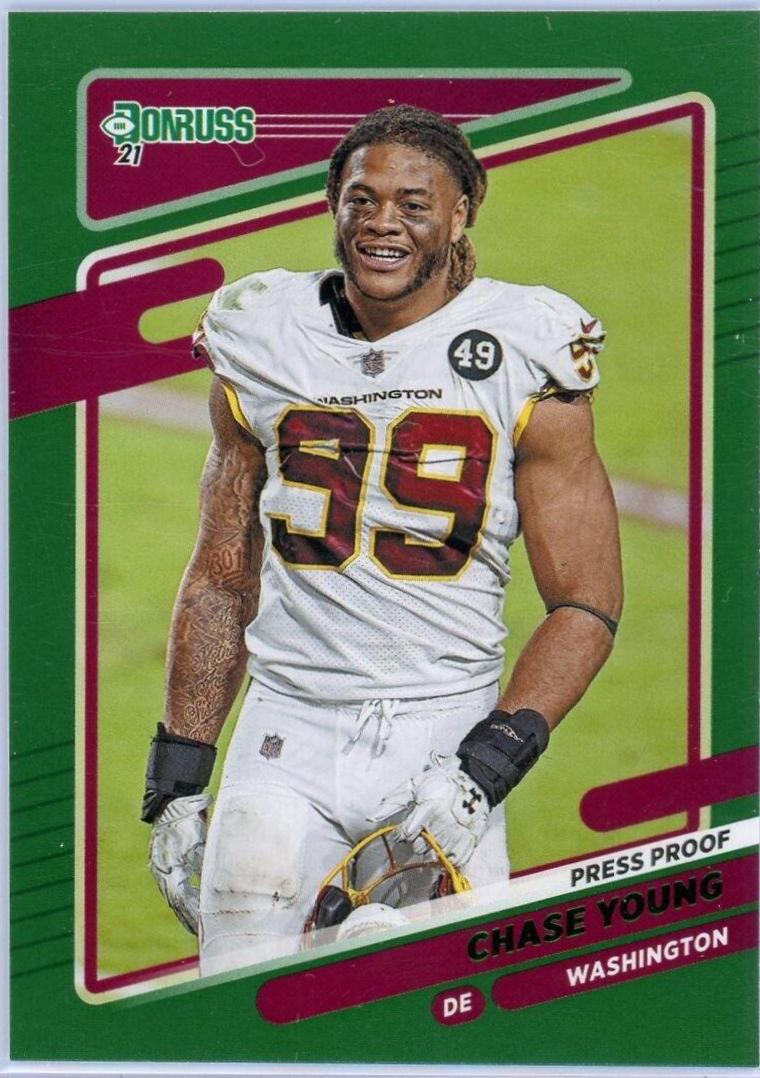 Chase Young [No Helmet Press Proof Green] #9
