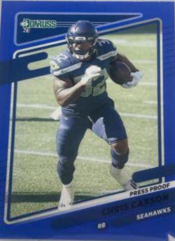 Chris Carson [Press Proof Blue] #30
