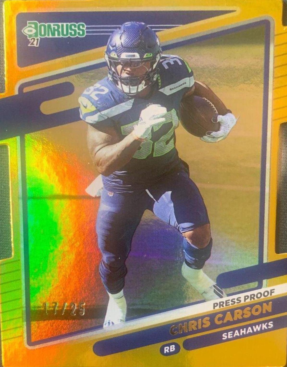 Chris Carson [Press Proof Gold Die Cut] #30