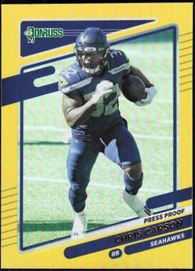 Chris Carson [Press Proof Yellow] #30