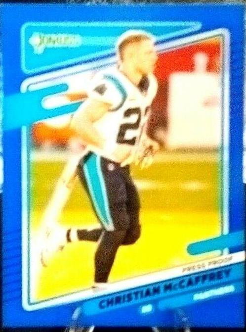 Christian McCaffrey [No Helmet Press Proof Blue] #219