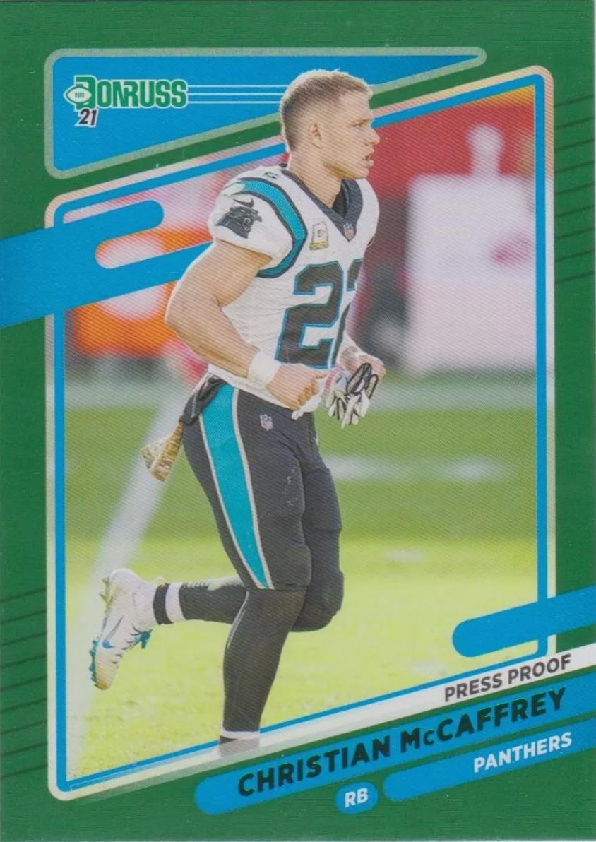 Christian McCaffrey [No Helmet Press Proof Green] #219