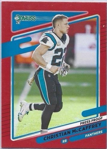 Christian McCaffrey [No Helmet Press Proof Red] #219