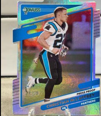 Christian McCaffrey [Press Proof Silver Die Cut] #219