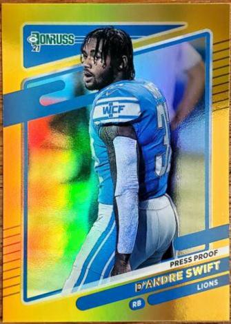 D'Andre Swift [No Helmet Press Proof Gold] #171