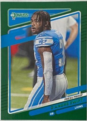 D'Andre Swift [No Helmet Press Proof Green] #171