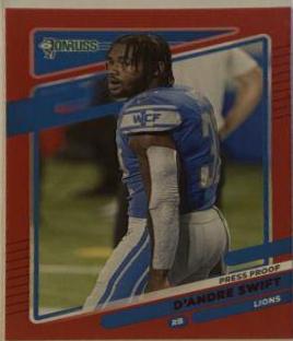 D'Andre Swift [No Helmet Press Proof Red] #171