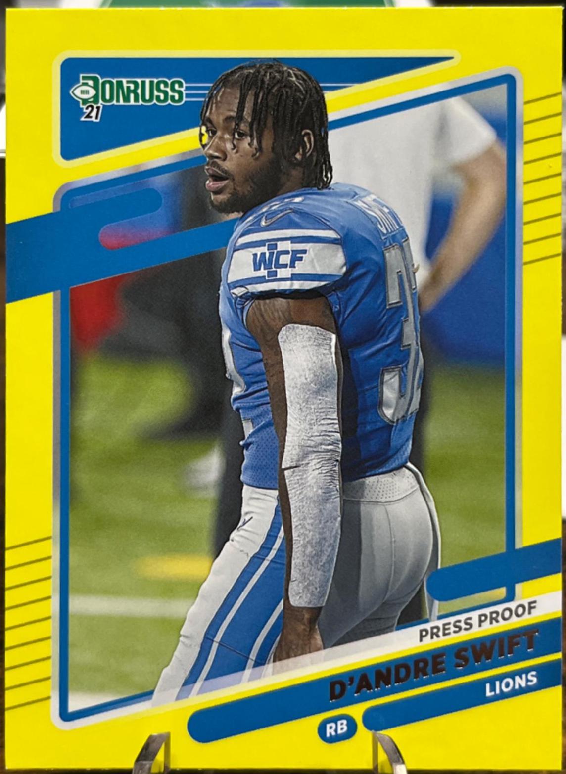 D'Andre Swift [No Helmet Press Proof Yellow] #171