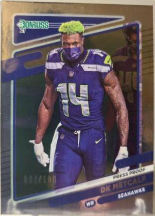 DK Metcalf [No Helmet Press Proof Silver] #29