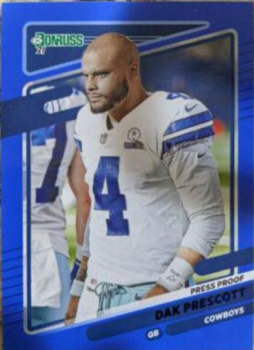 Dak Prescott [No Helmet Press Proof Blue] #187