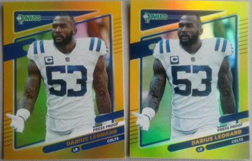 Darius Leonard [No Helmet Press Proof Gold] #149