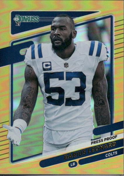 Darius Leonard [No Helmet Press Proof Premium] #149