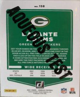 Davante Adams [No Helmet Aqueous Test] #158