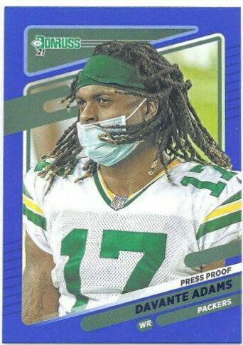 Davante Adams [No Helmet Press Proof Blue] #158