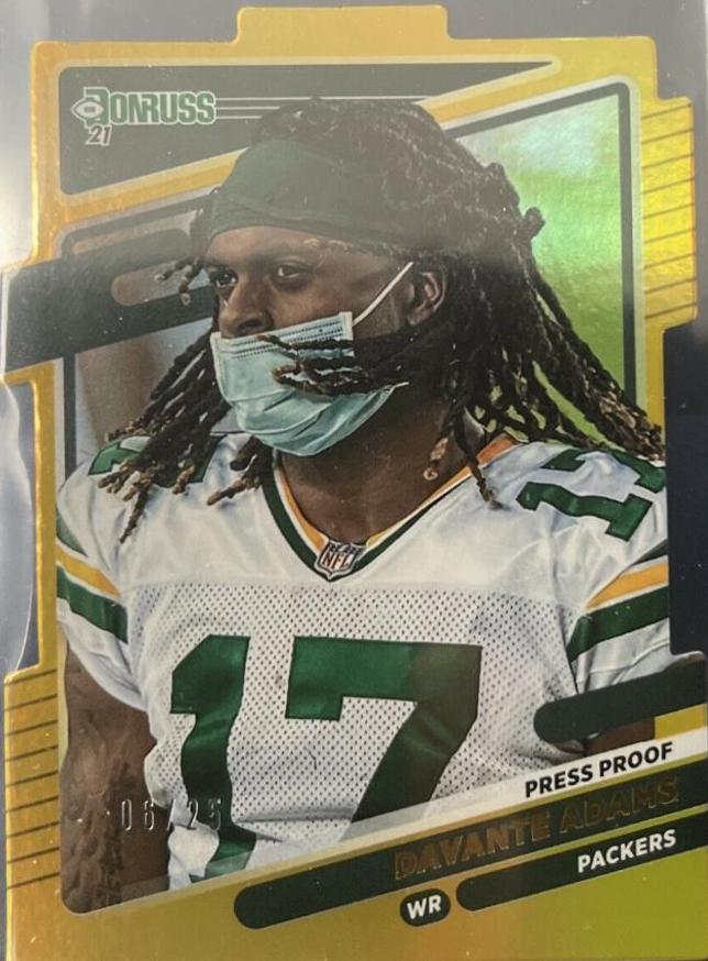 Davante Adams [No Helmet Press Proof Gold Die Cut] #158