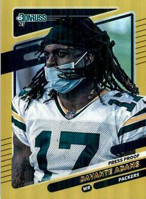 Davante Adams [No Helmet Press Proof Gold] #158