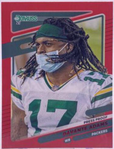 Davante Adams [No Helmet Press Proof Green] #158