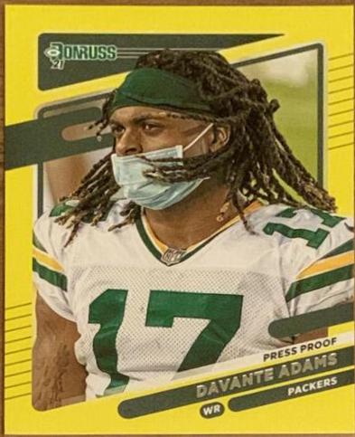 Davante Adams [No Helmet Press Proof Yellow] #158