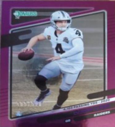 Derek Carr [Season Stat Line] #86