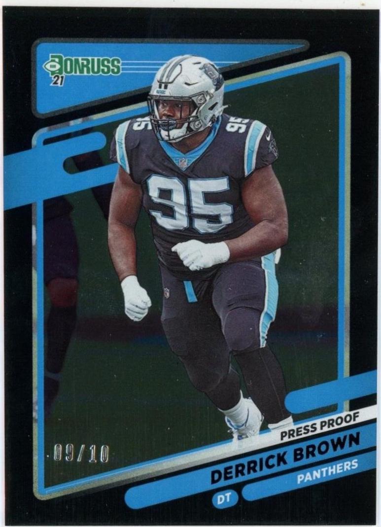 Derrick Brown [Press Proof Black] #43