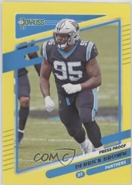 Derrick Brown [Press Proof Yellow] #43