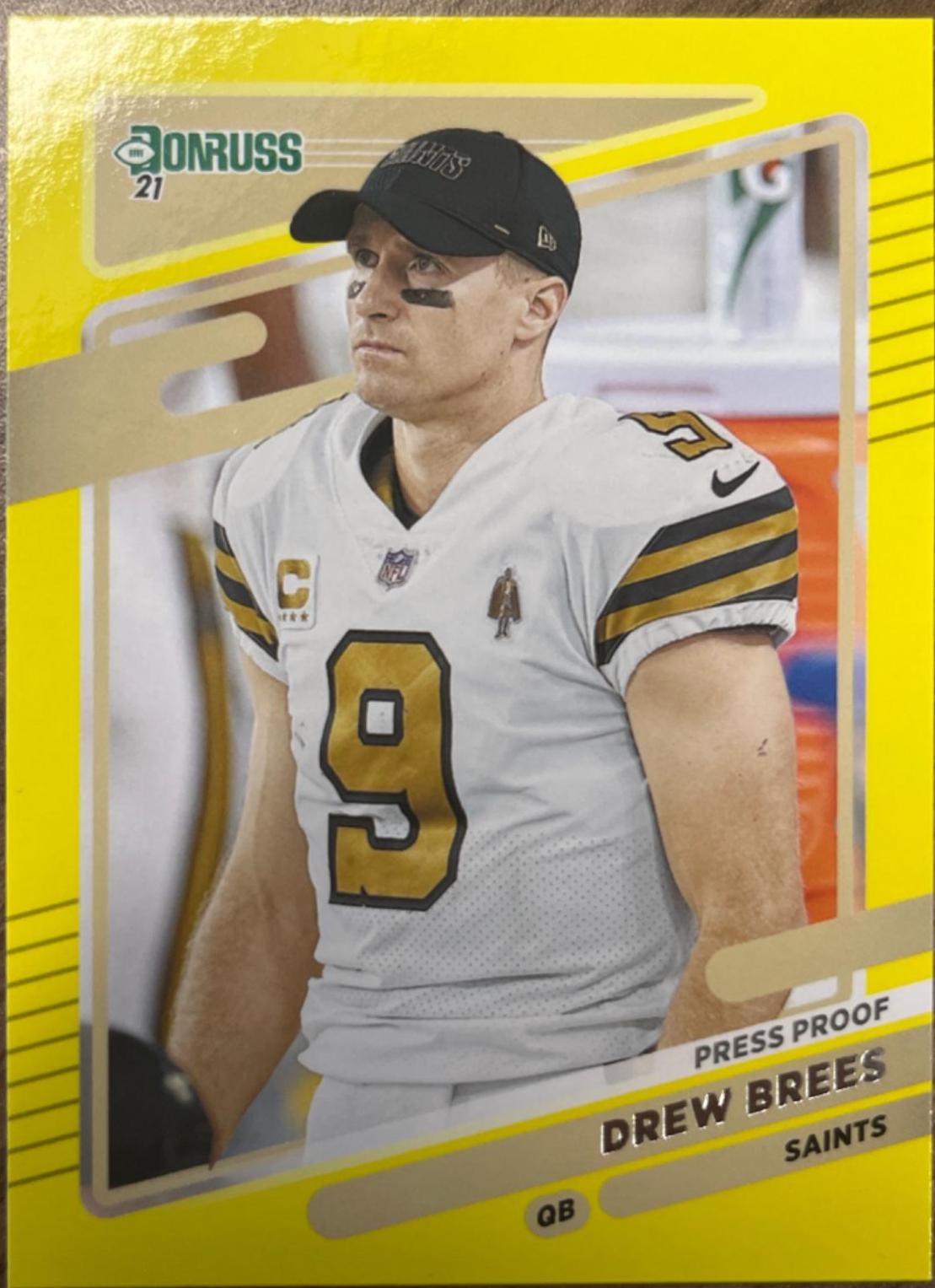 Drew Brees [No Helmet Press Proof Yellow] #93