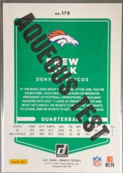 Drew Lock [Aqueous Test] #179