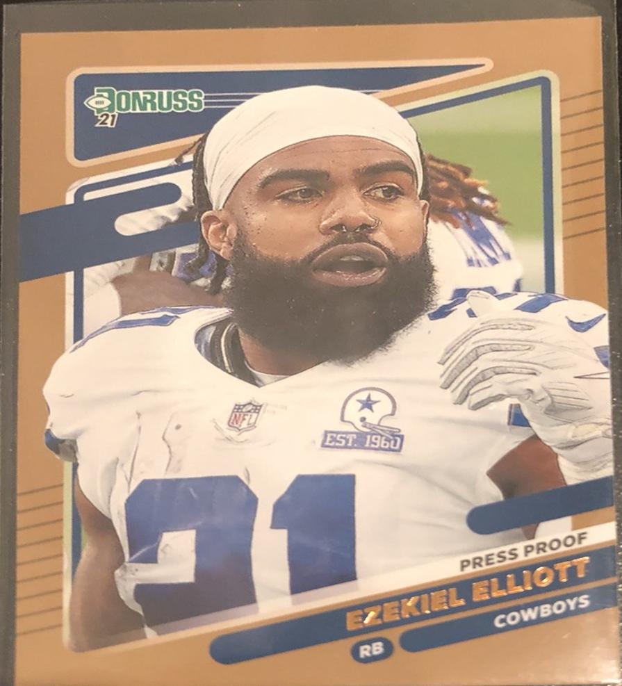 Ezekiel Elliott [No Helmet Press Proof Bronze] #188