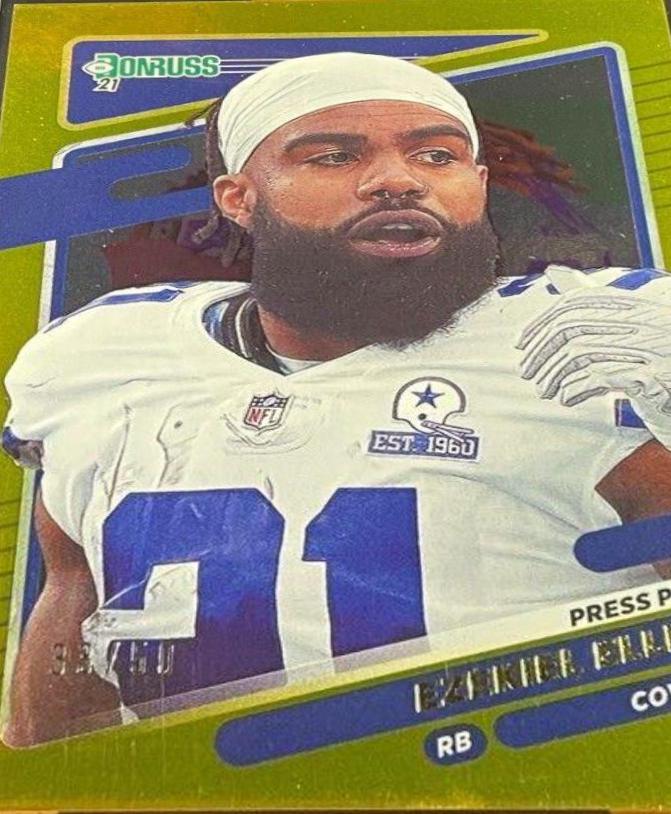 Ezekiel Elliott [No Helmet Press Proof Gold] #188