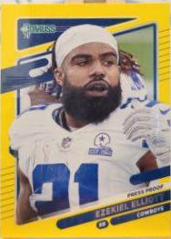 Ezekiel Elliott [No Helmet Press Proof Yellow] #188