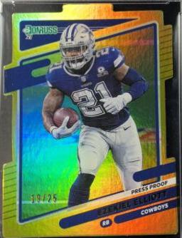 Ezekiel Elliott [Press Proof Gold Die Cut] #188