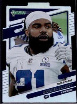 Ezekiel Elliott [Press Proof Silver Die Cut] #188