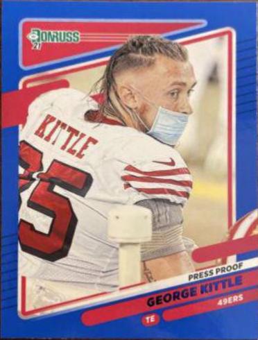 George Kittle [No Helmet Press Proof Blue] #54