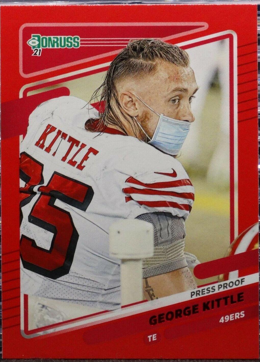 George Kittle [No Helmet Press Proof Red] #54