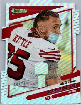 George Kittle [No Helmet Press Proof Silver Die Cut] #54