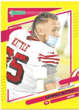 George Kittle [No Helmet Press Proof Yellow] #54