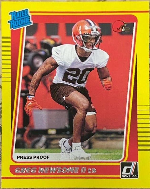 Greg Newsome II [Press Proof Yellow] #341
