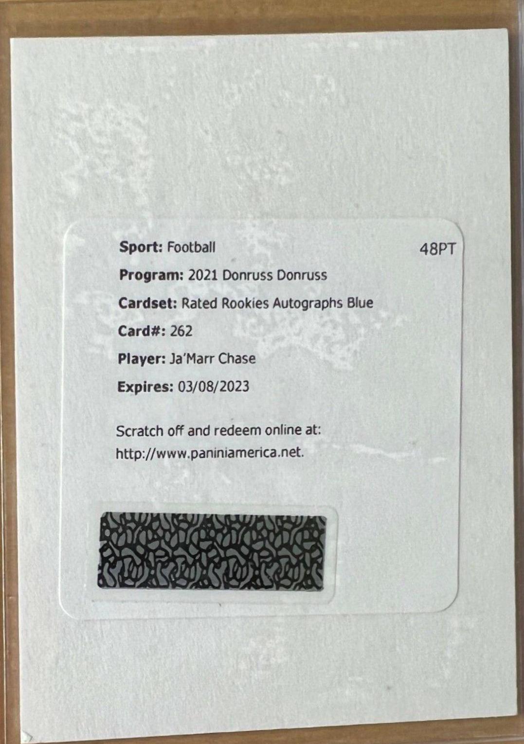 Ja'Marr Chase [Autograph Blue] #262