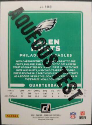Jalen Hurts [Aqueous Test] #108