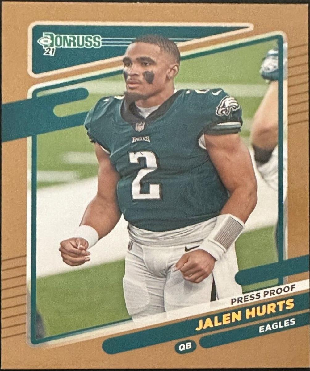 Jalen Hurts [No Helmet Press Proof Bronze] #108