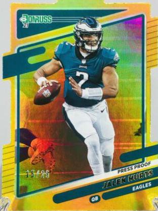 Jalen Hurts [Press Proof Gold Die Cut] #108