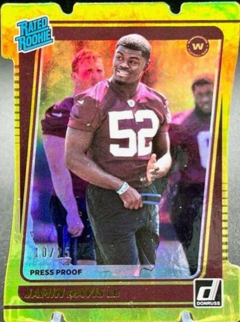 Jamin Davis [Press Proof Gold Die Cut] #337
