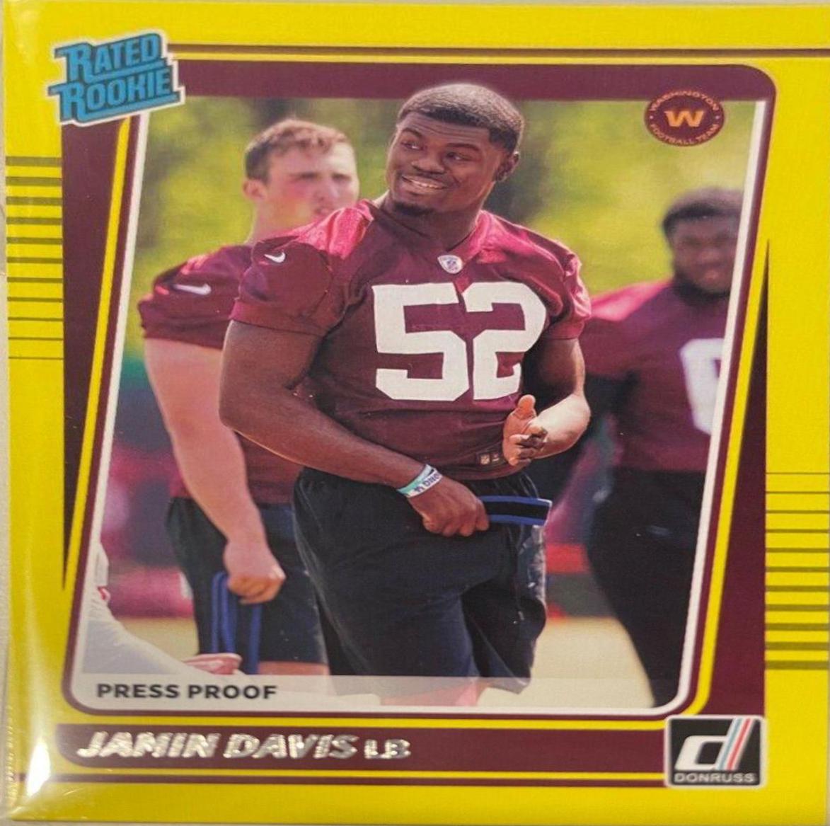 Jamin Davis [Press Proof Yellow] #337