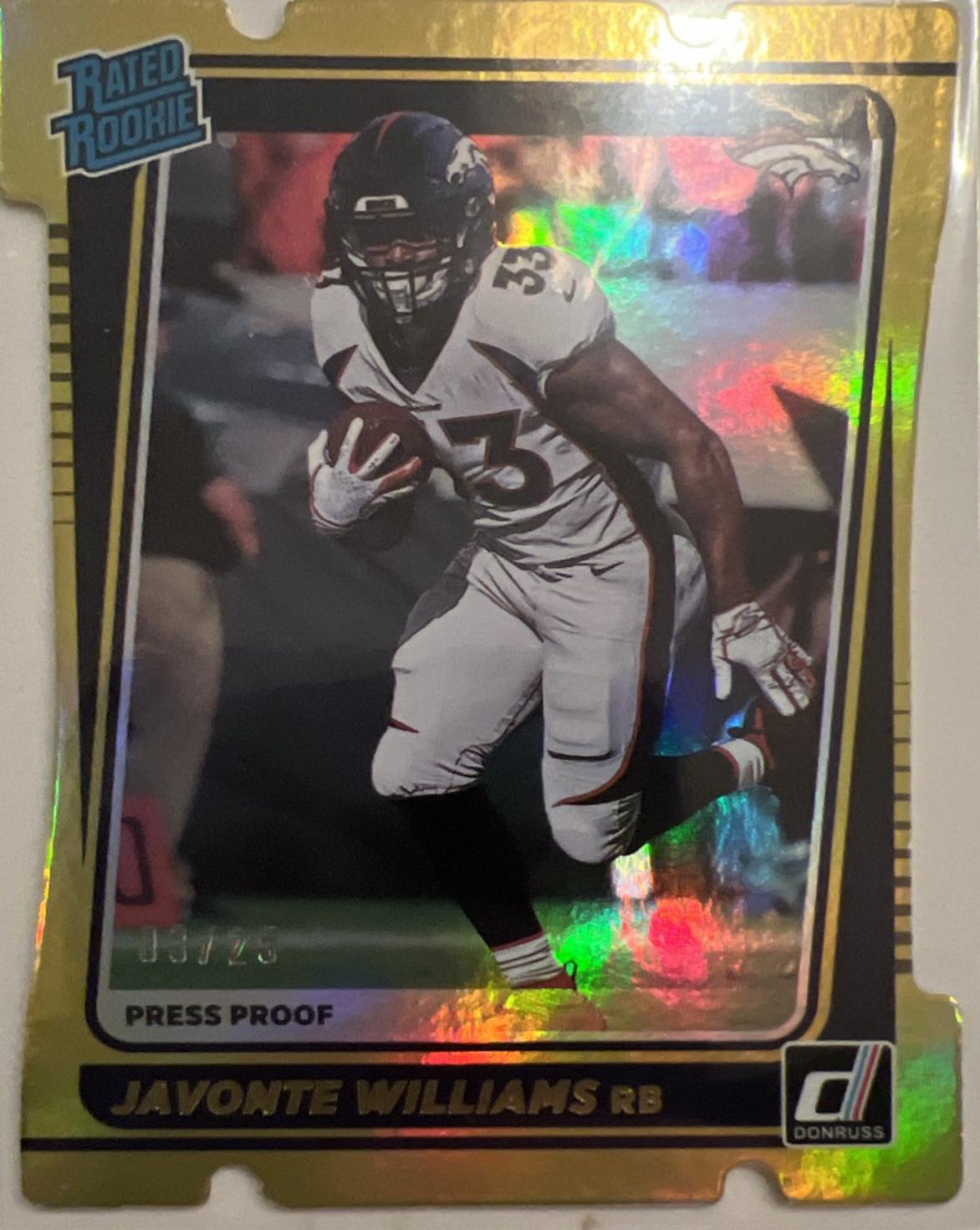 Javonte Williams [Press Proof Gold Die Cut] #275