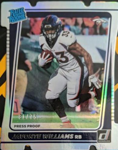 Javonte Williams [Press Proof Silver Die Cut] #275