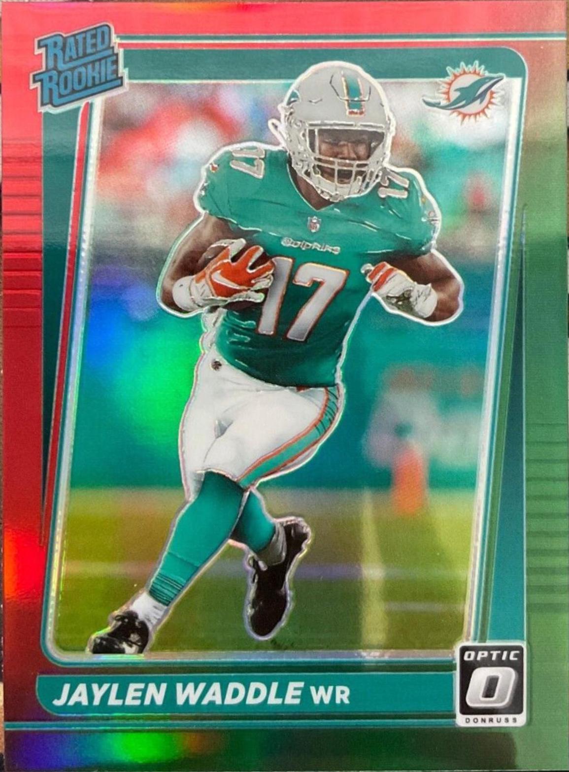 Jaylen Waddle [Optic Preview Red Green] #P-263